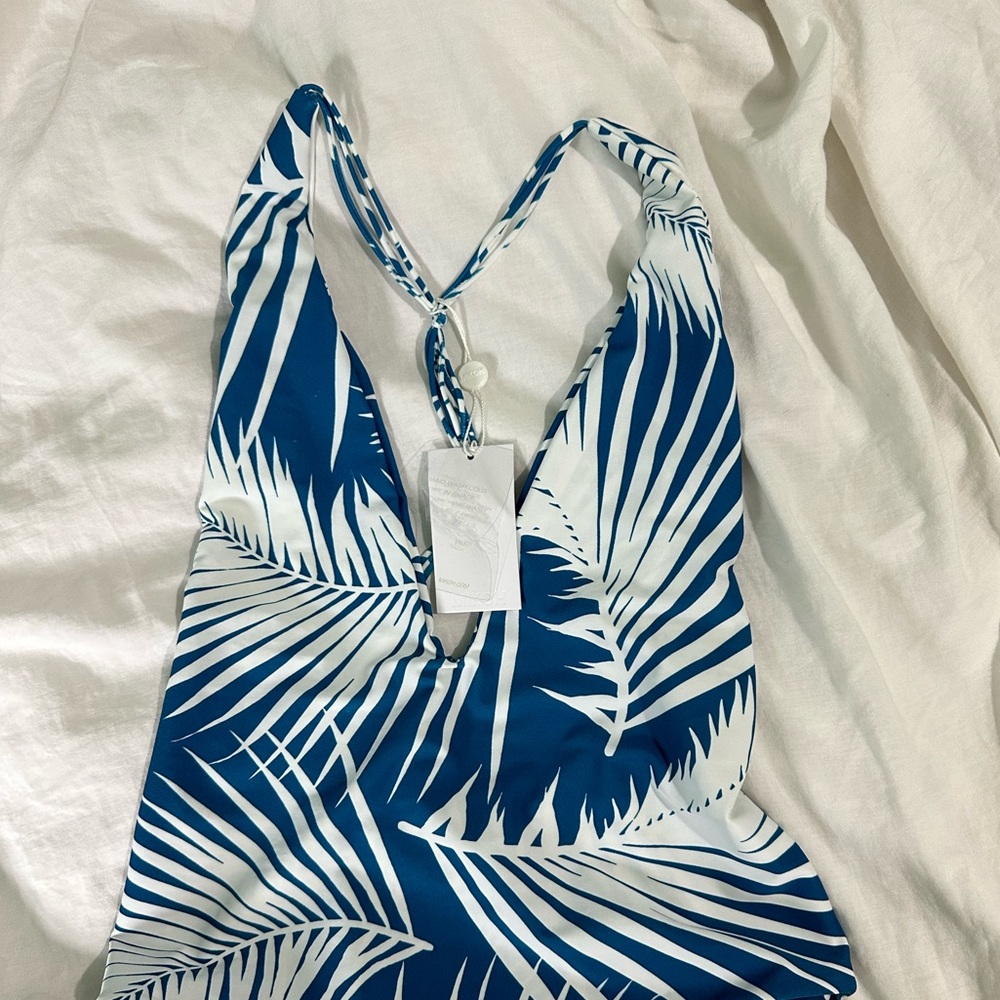 MIKOH One Piece Low Cut front blue print